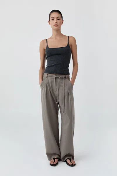 St Agni Merino Wool Slim Tank In Gray