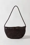 St Agni Mesh Crescent Bag In Coffee