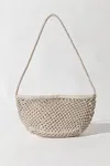 St Agni Mesh Crescent Bag In Ecru