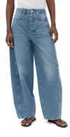 St Agni Mid Rise Balloon Jeans In 90s Blue