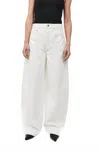 St Agni Mid Rise Balloon Jeans In White In White