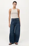 St Agni Mid-rise Organic Cotton Balloon Jeans In Blue