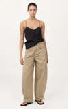 St Agni Mid-rise Organic Cotton Balloon Jeans In Brown