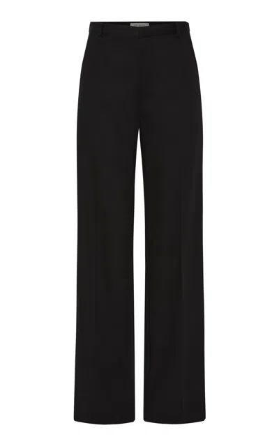 St Agni Mid-rise Wool Straight-leg Pants