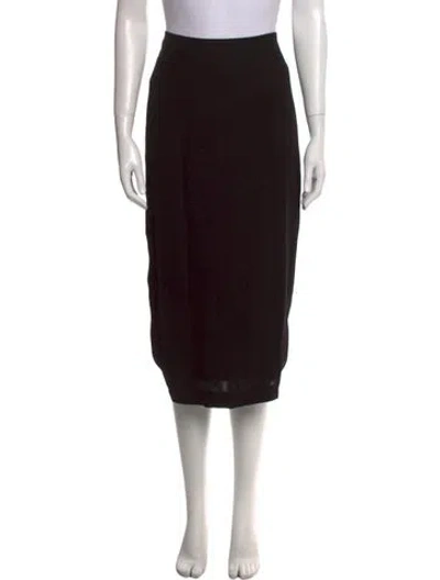 Pre-owned St Agni Midi Length Skirt In Black