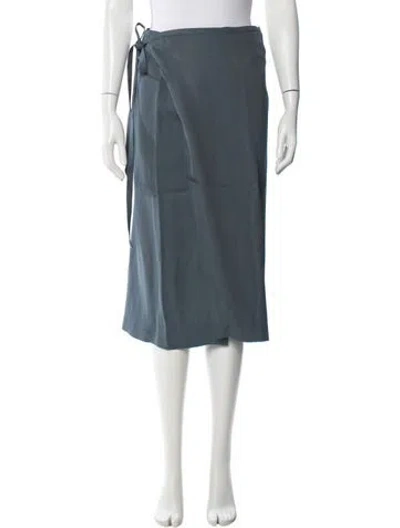 Pre-owned St Agni Midi Length Skirt In Blue