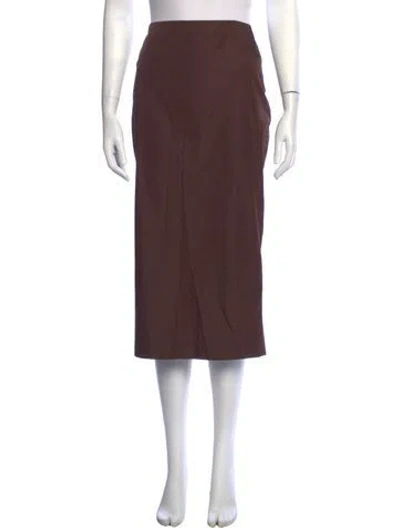 Pre-owned St Agni Midi Length Skirt In Brown