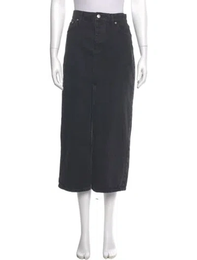 Pre-owned St Agni Midi Length Skirt In Gray