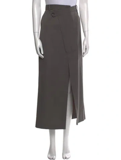 Pre-owned St Agni Midi Length Skirt In Gray