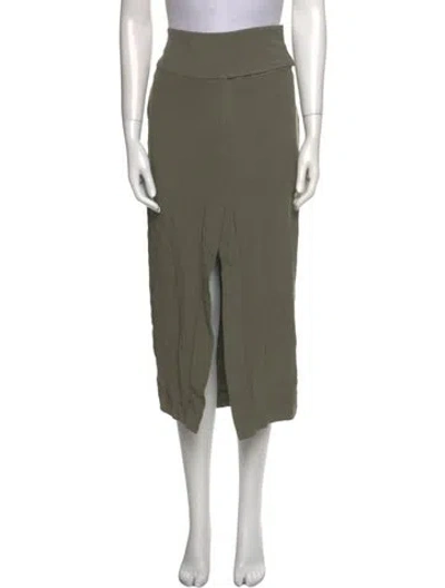 Pre-owned St Agni Midi Length Skirt In Green