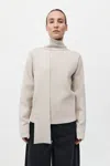 St Agni Milano Knit Scarf Jumper In Creme