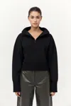 St Agni Milano Knit Zip Jumper In Black