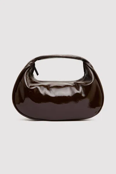St Agni Mini Bon Bon Bag In Patent Fudge