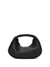 St Agni St. Agni Latice Weave Mini Bon Bon Leather Shoulder Bag In Black
