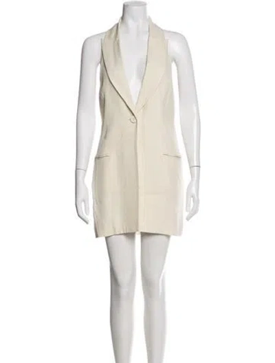 Pre-owned St Agni Mini Dress In Neutral
