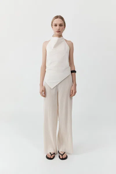St Agni Mini Pleat Pants In White