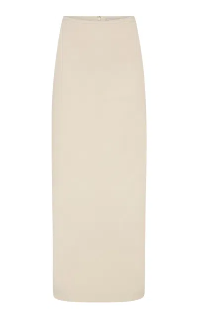 St Agni Minimal Column Maxi Skirt In Ivory
