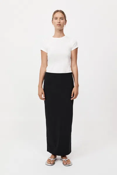 St Agni Minimal Column Skirt In Black