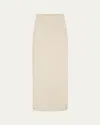 St Agni Column Paper-taffeta Midi Skirt In White