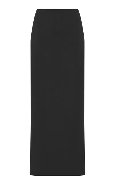St Agni Minimal Cotton-nylon Column Maxi Skirt In Black