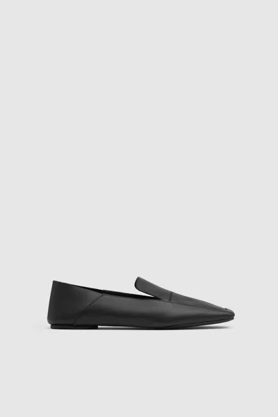 St Agni Minimal Flat Loafer In Black