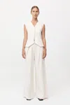 St Agni Minimal Fold Trousers In Ivory