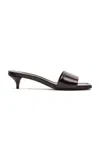 St Agni Minimal Leather Sandals In Brown