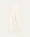 St Agni Minimal Linen-blend Trousers In Ivory