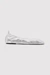 St Agni Minimal Perforated Ballet Flat In Silver