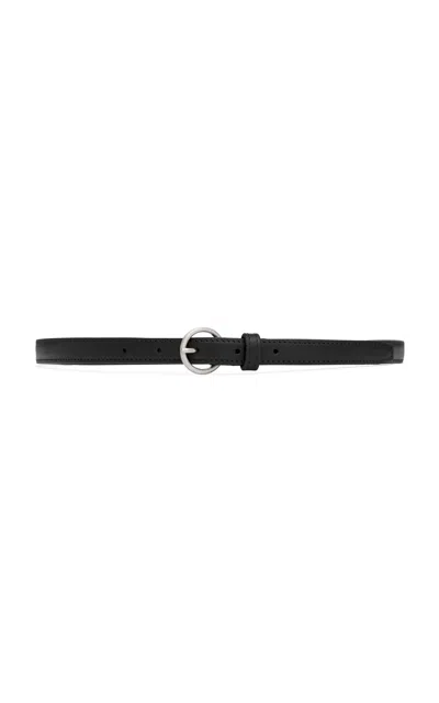 St Agni Minimal Slim Belt In Black