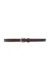 St Agni Minimal Slim Belt In Brown