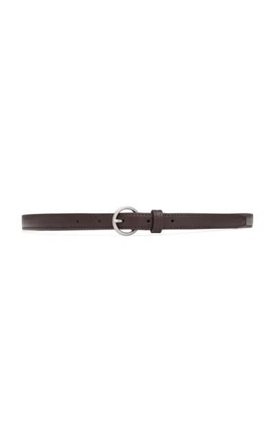 St Agni Minimal Slim Belt In Brown