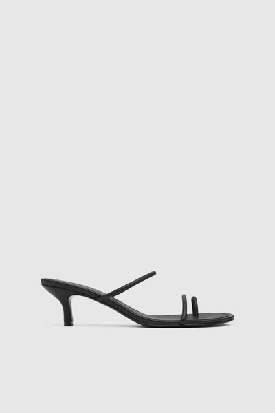 St Agni Minimal Strap Heel In Black