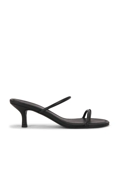 St Agni Minimal Strap Heeled Sandal In Black