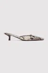 St Agni Mira Embossed Leather Mules In Animal Print