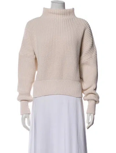 Pre-owned St Agni Mock Neck Long Sleeve Sweatshirt In Neutral