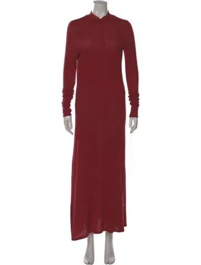Pre-owned St Agni Mock Neck Sweater In Red