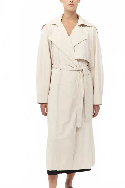 St Agni Modern Relaxed Trench Coat In Beige In Neutral