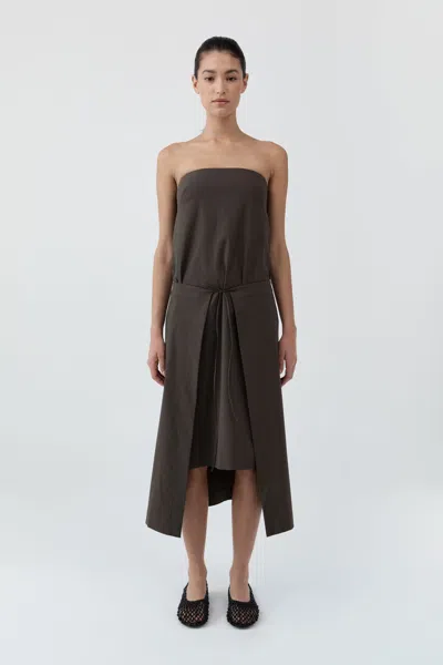 St Agni Modular Dress In Brown