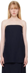 ST AGNI NAVY STRAPLESS BUCKLE BACK TANK TOP