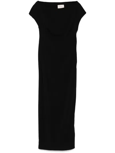 St Agni Off-shoulder Dress In Black