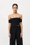St Agni Off Shoulder Top In Black