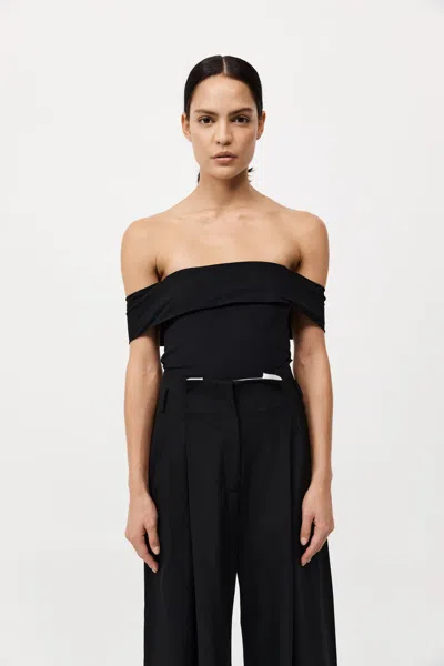St Agni Off Shoulder Top In Black