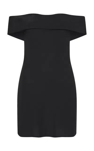 St Agni Off-the-shoulder Jersey Mini Dress In Black