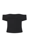 St Agni Off-the-shoulder Jersey Top In Black