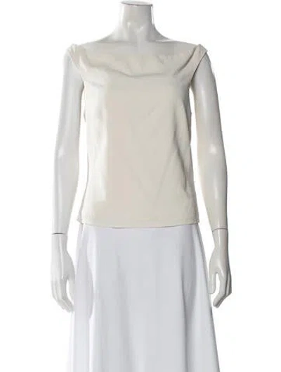 Pre-owned St Agni Off-the-shoulder Sleeveless Top In Neutral