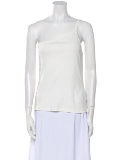 Pre-owned St Agni One-shoulder Sleeveless Top W/ Tags In White