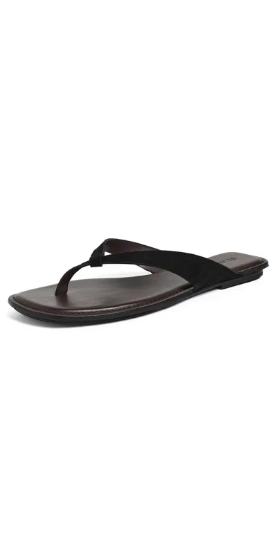 St Agni Opanka Suede Sandals Black/coffee