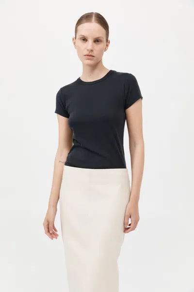 St Agni Organic Cotton Baby Tee In Black