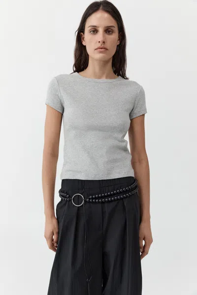 St Agni Organic Cotton Baby Tee In Gray